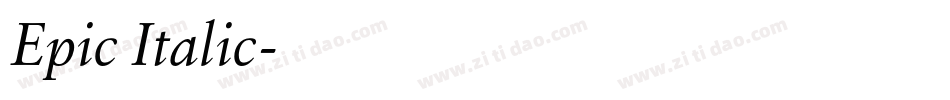 Epic Italic字体转换